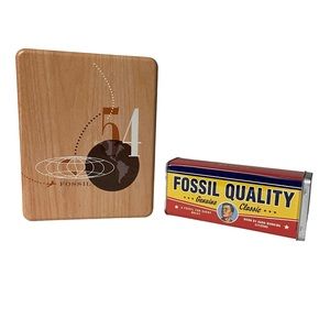 Vintage Fossil Watch Tin Boxes